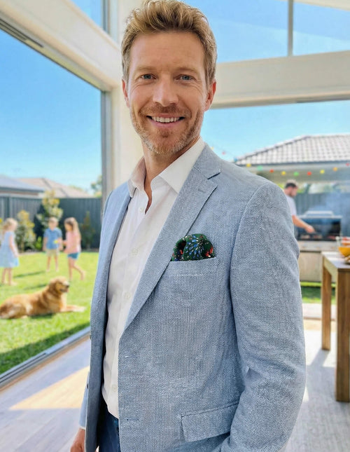 JF 'Hunter' Knitted Jacket - Sky