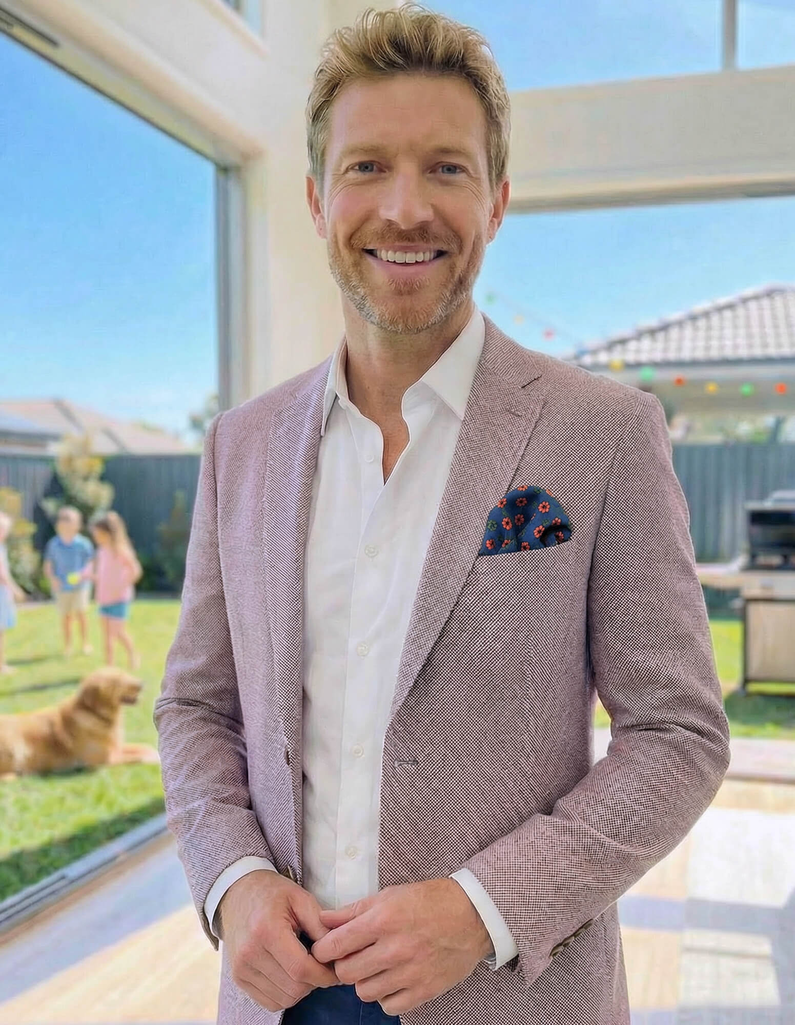 JF 'Hunter' Knitted Jacket - Berry