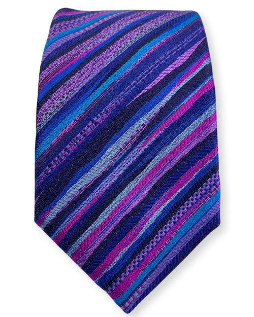DÉCLIC Essen Stripe Tie - Purple