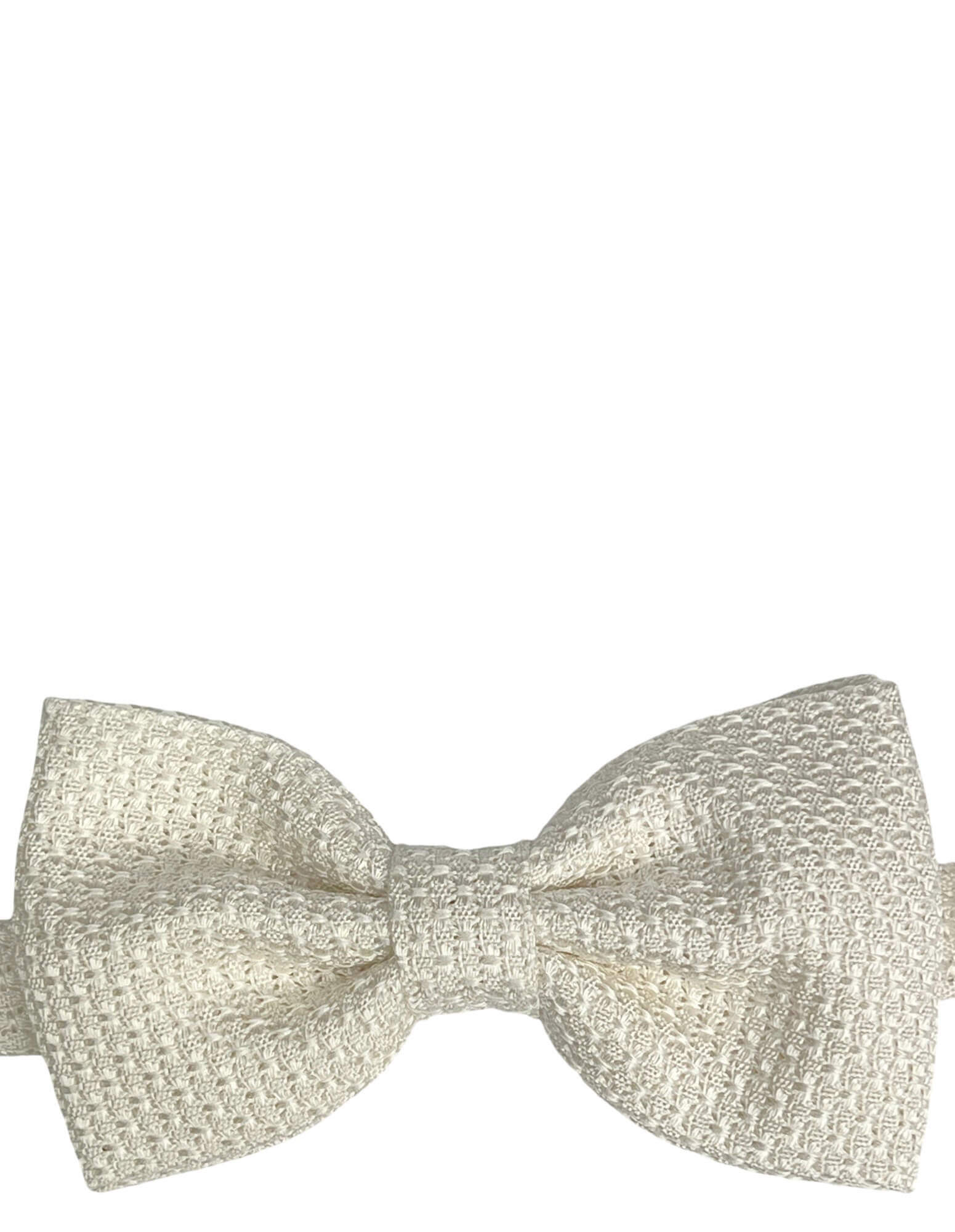 DÉCLIC Premium Grenadine Bow Tie - White