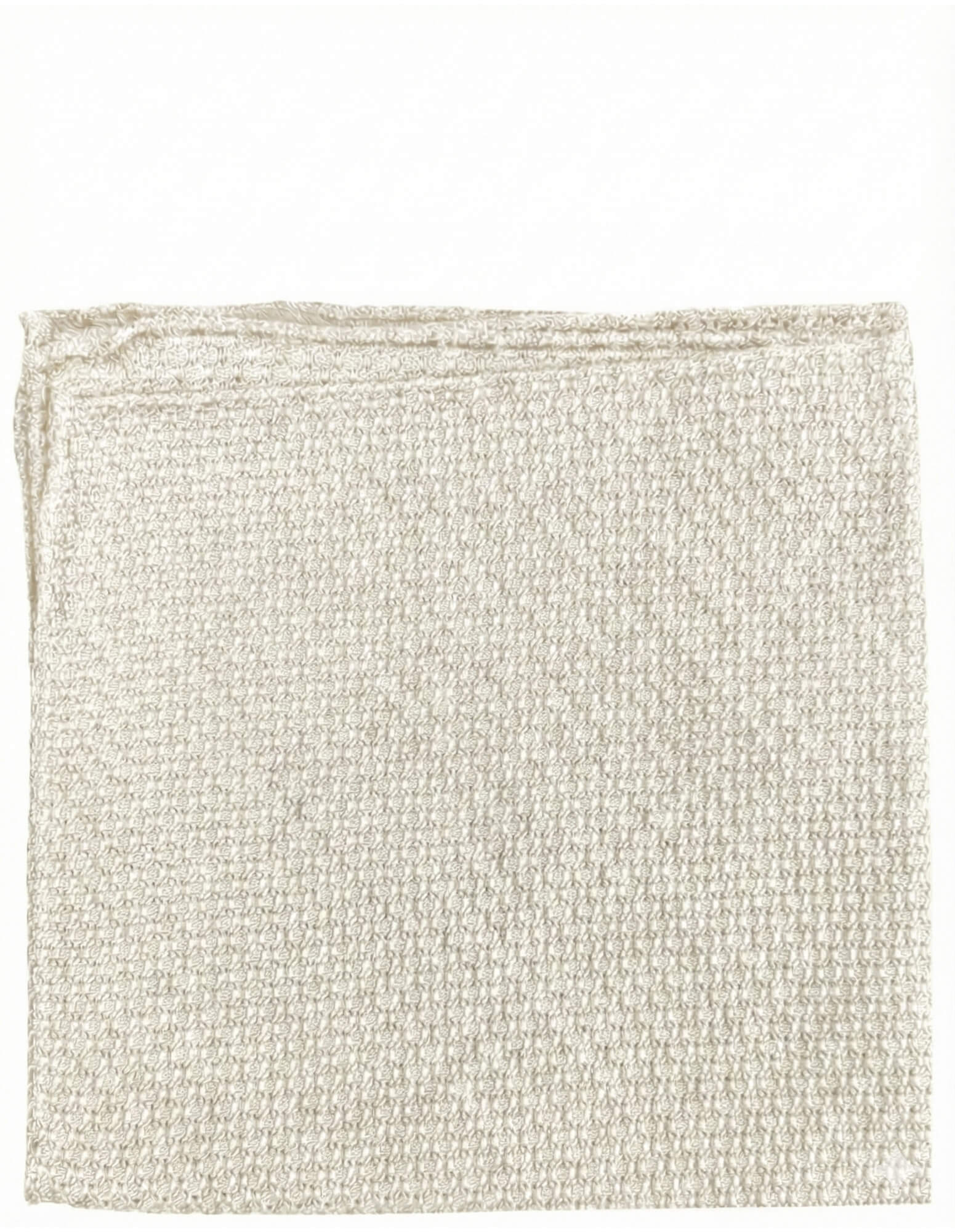 DÉCLIC Premium Grenadine Pocket Square - White