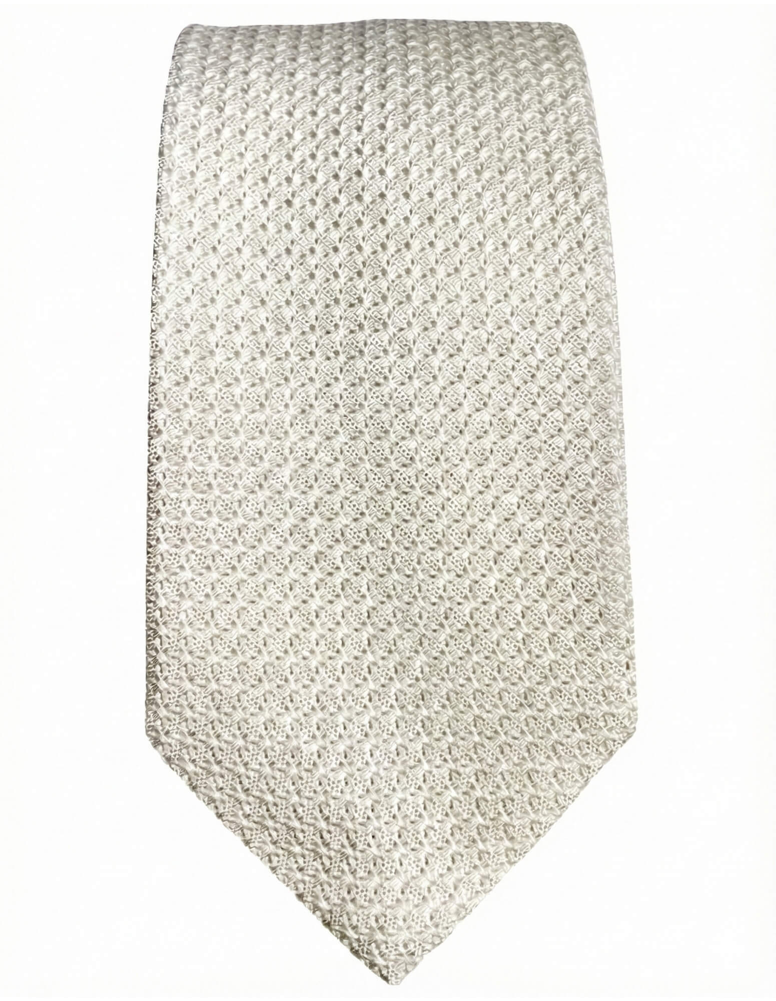 DÉCLIC Premium Grenadine Tie - White