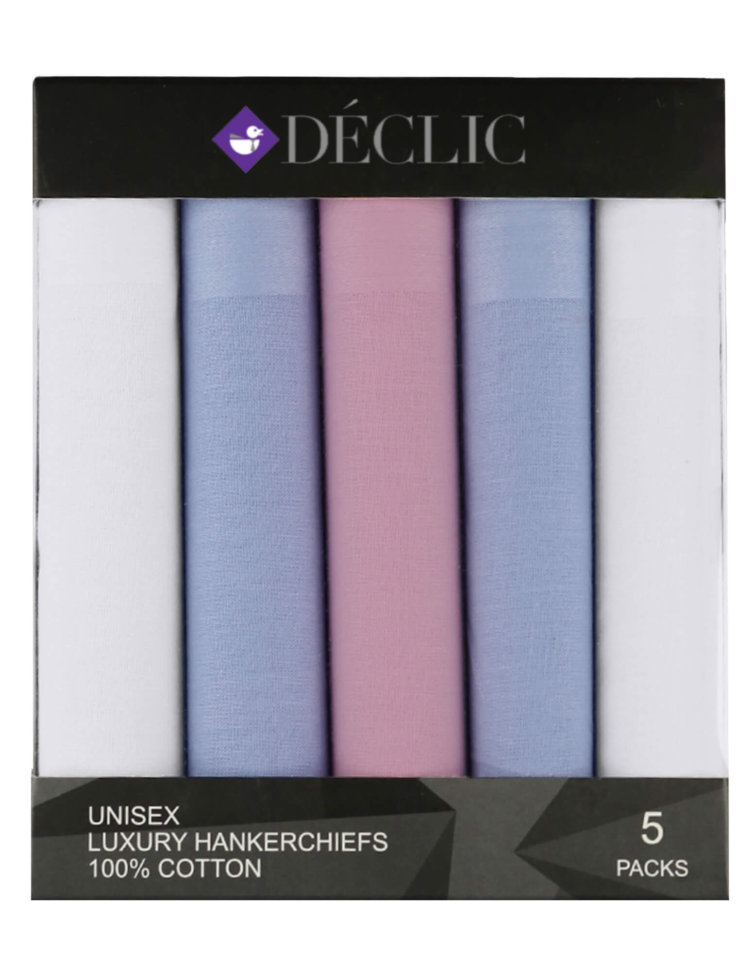 DÉCLIC Cotton Handkerchieves (5 Pack) - Classic
