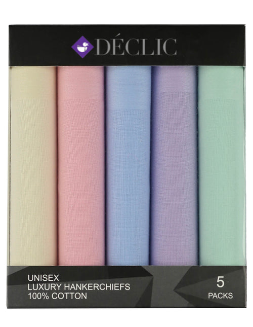 DÉCLIC Cotton Handkerchieves (5 Pack) - Assorted