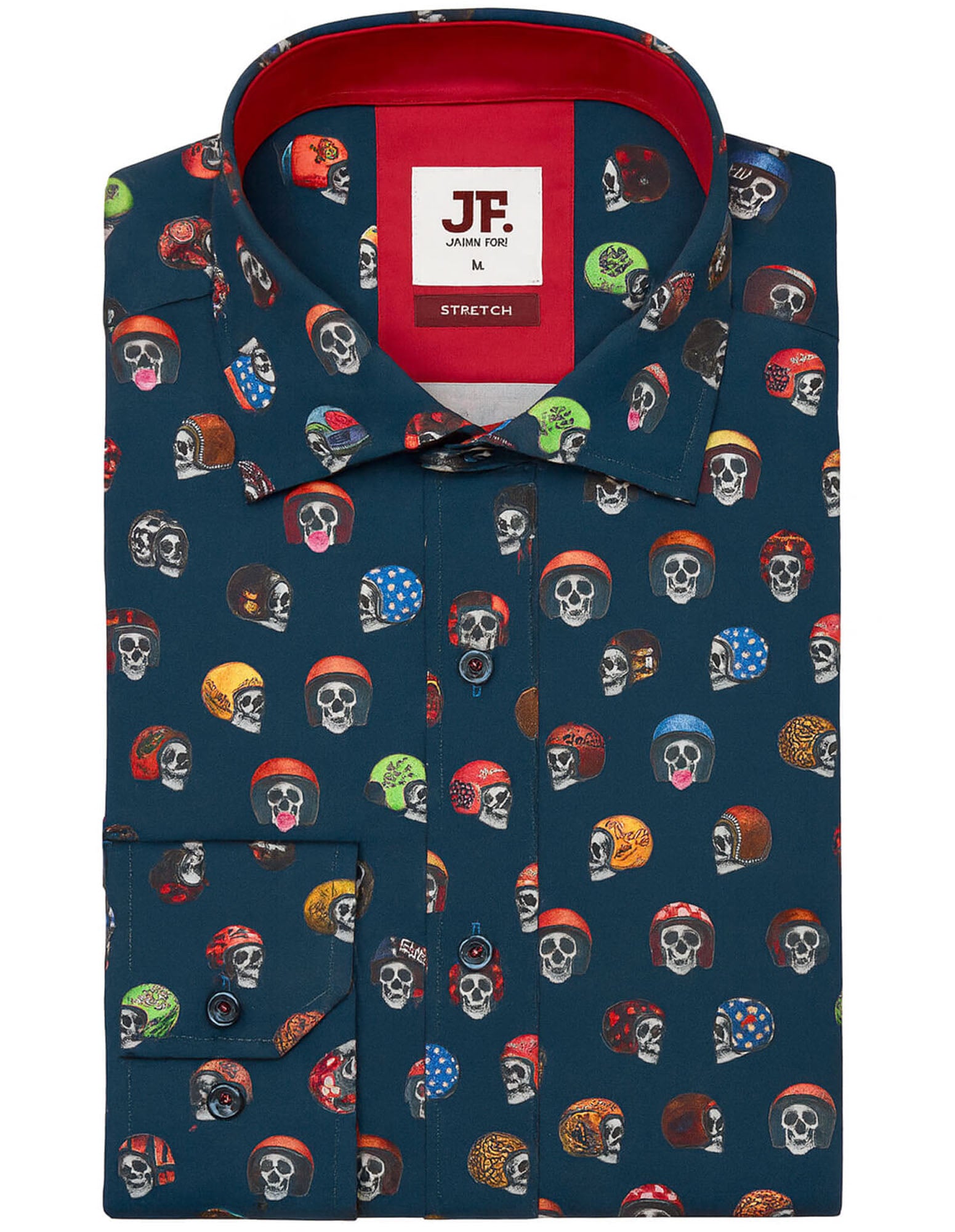 JF 'Crash Tested' Print Shirt - Navy