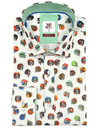 JF 'Crash Tested' Print Shirt - White