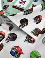 JF 'Crash Tested' Print Shirt - White