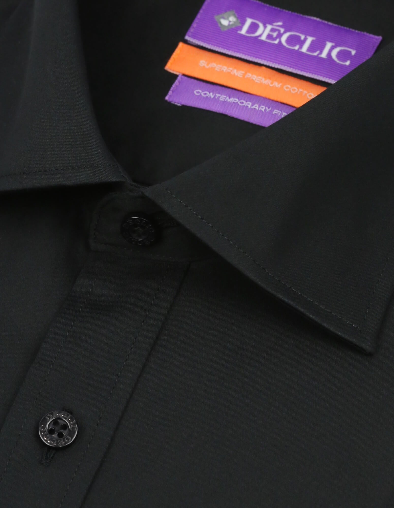 DÉCLIC Hitte Plain Shirt - Black