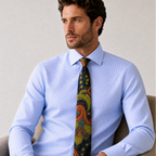 DÉCLIC Karma Textured Shirt - Blue