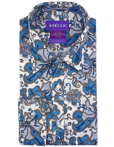 DÉCLIC Liberty Meadow Muse Floral Print Shirt - Blue