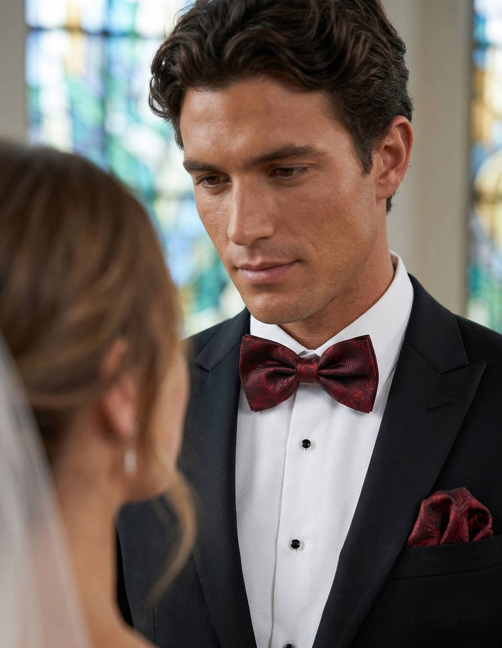 DÉCLIC Kontur Bow Tie - Burgundy