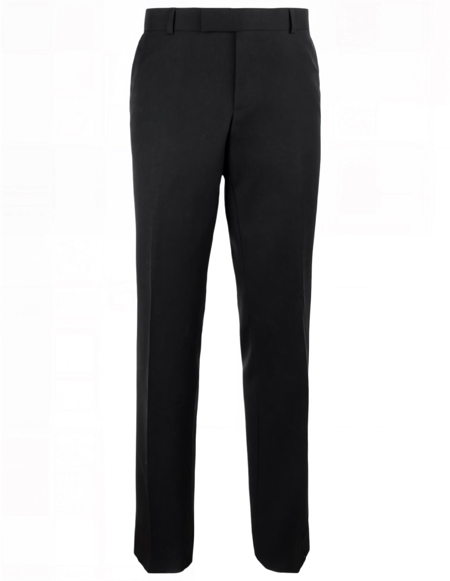 RB Plain Black Wool Trousers