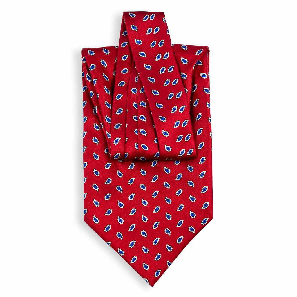 DÉCLIC Portofino Silk Cravat – Red