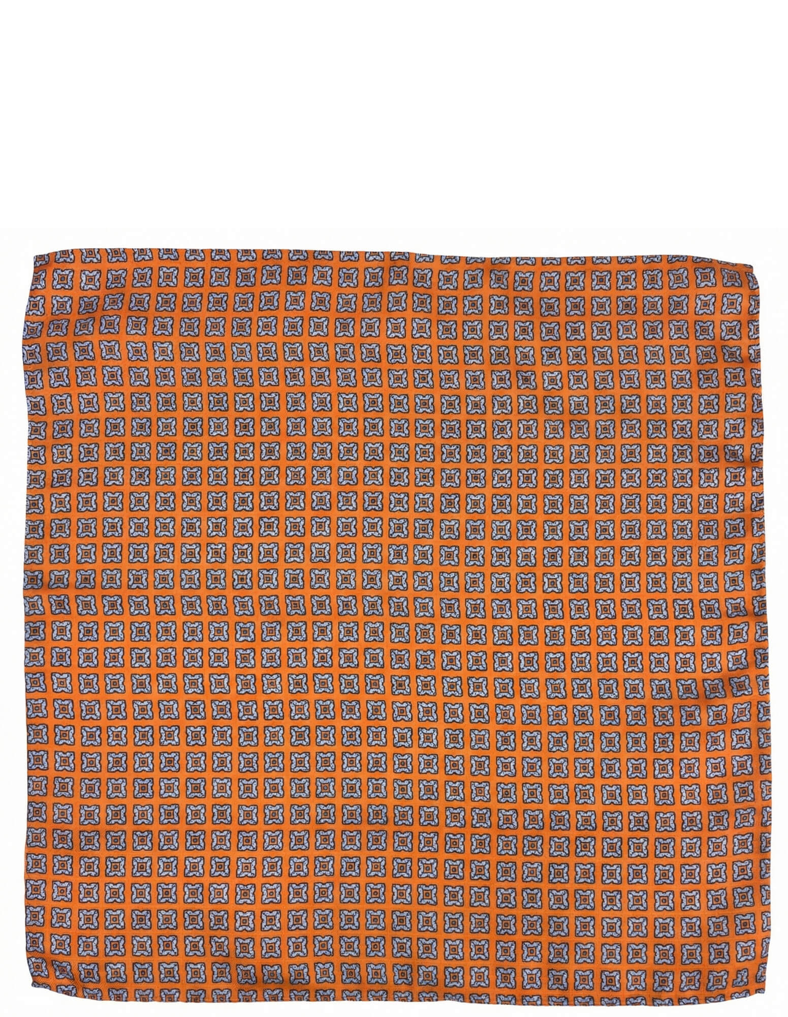 CANTINI Puglia Patterned Pocket Square - Orange