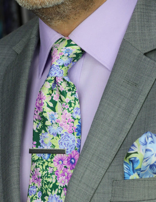 DÉCLIC Rayleigh Floral Tie - Green