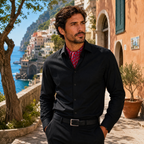 DÉCLIC Portofino Silk Cravat – Red