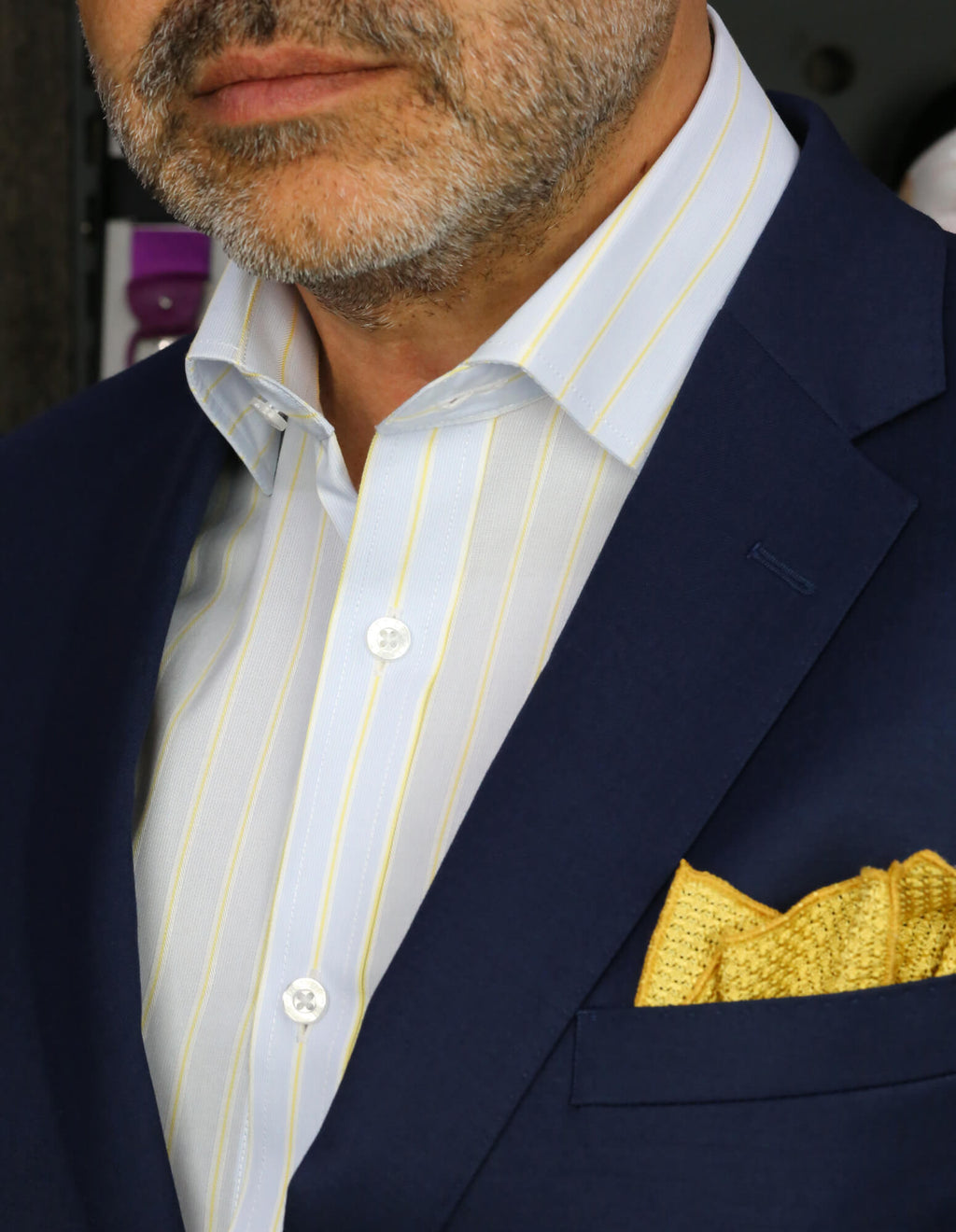 DÉCLIC Rikard Stripe Shirt - Yellow