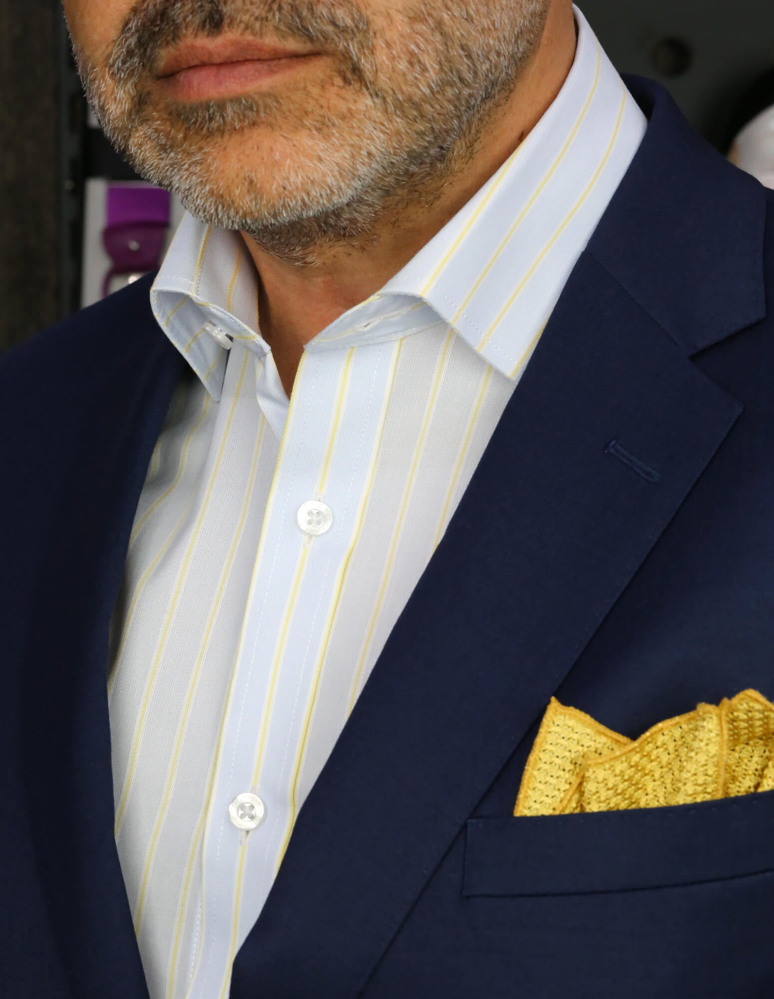 DÉCLIC Rikard Stripe Shirt - Yellow