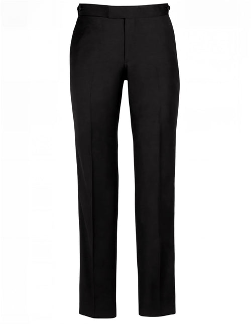 RB Formal Black Wool Tuxedo Trousers