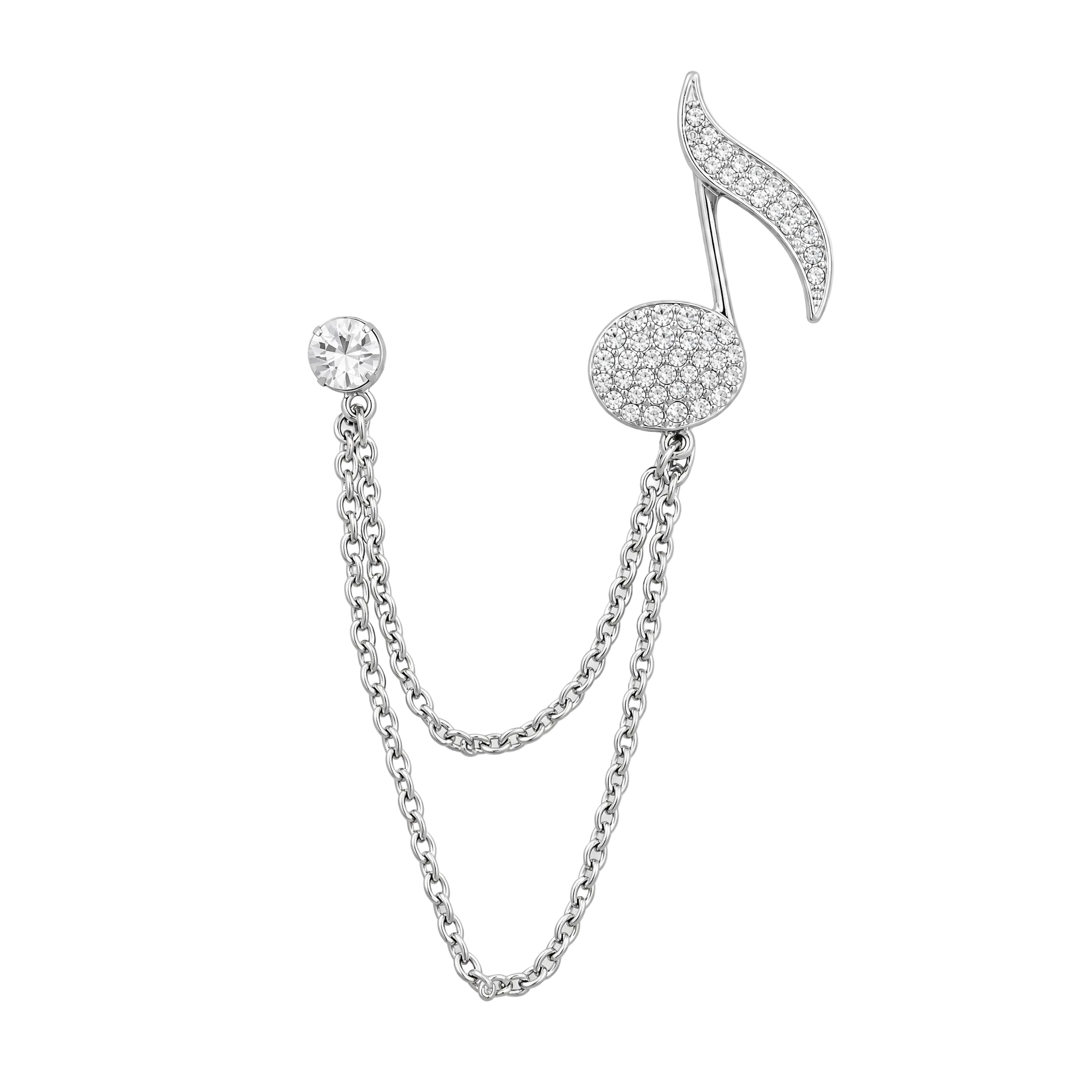 DÈCLIC 'Maestro' Music Note Lapel Pin - Silver