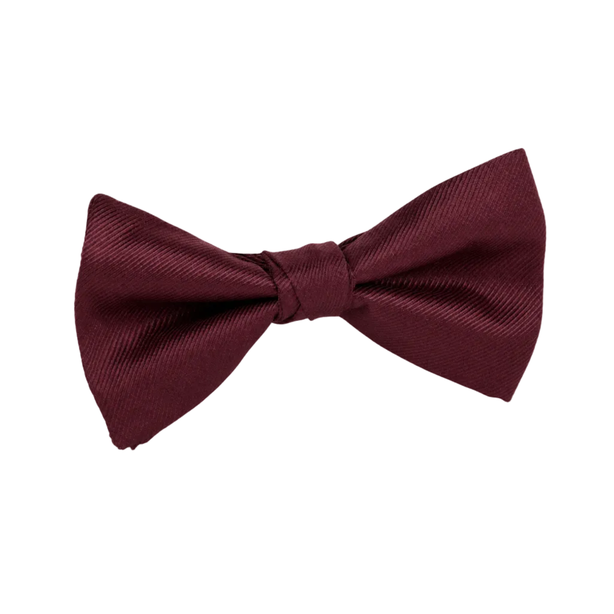 DÉCLIC Silk Twill Single Dimple Bow - Wine