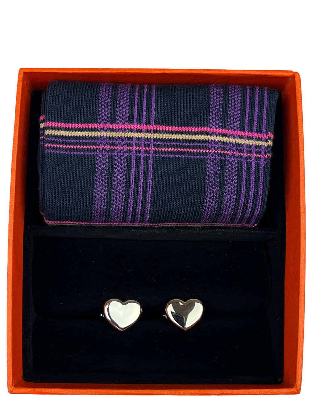 DÉCLIC Sock & Cufflink 'Heart' Box Set