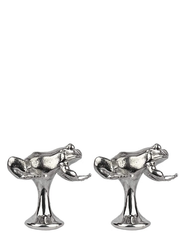 DÉCLIC Diamante Round Pave Cufflink - Silver