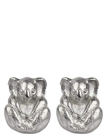 DÉCLIC Diamante Round Pave Cufflink - Silver