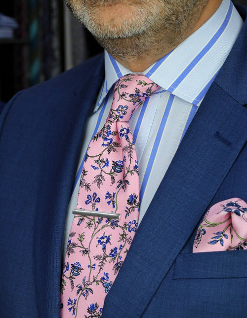 DÉCLIC Staveley Floral Tie - Pink
