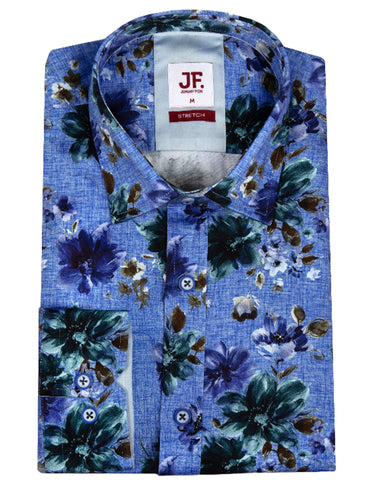 DÉCLIC Linx Pattern Print Short Sleeve Shirt - Navy