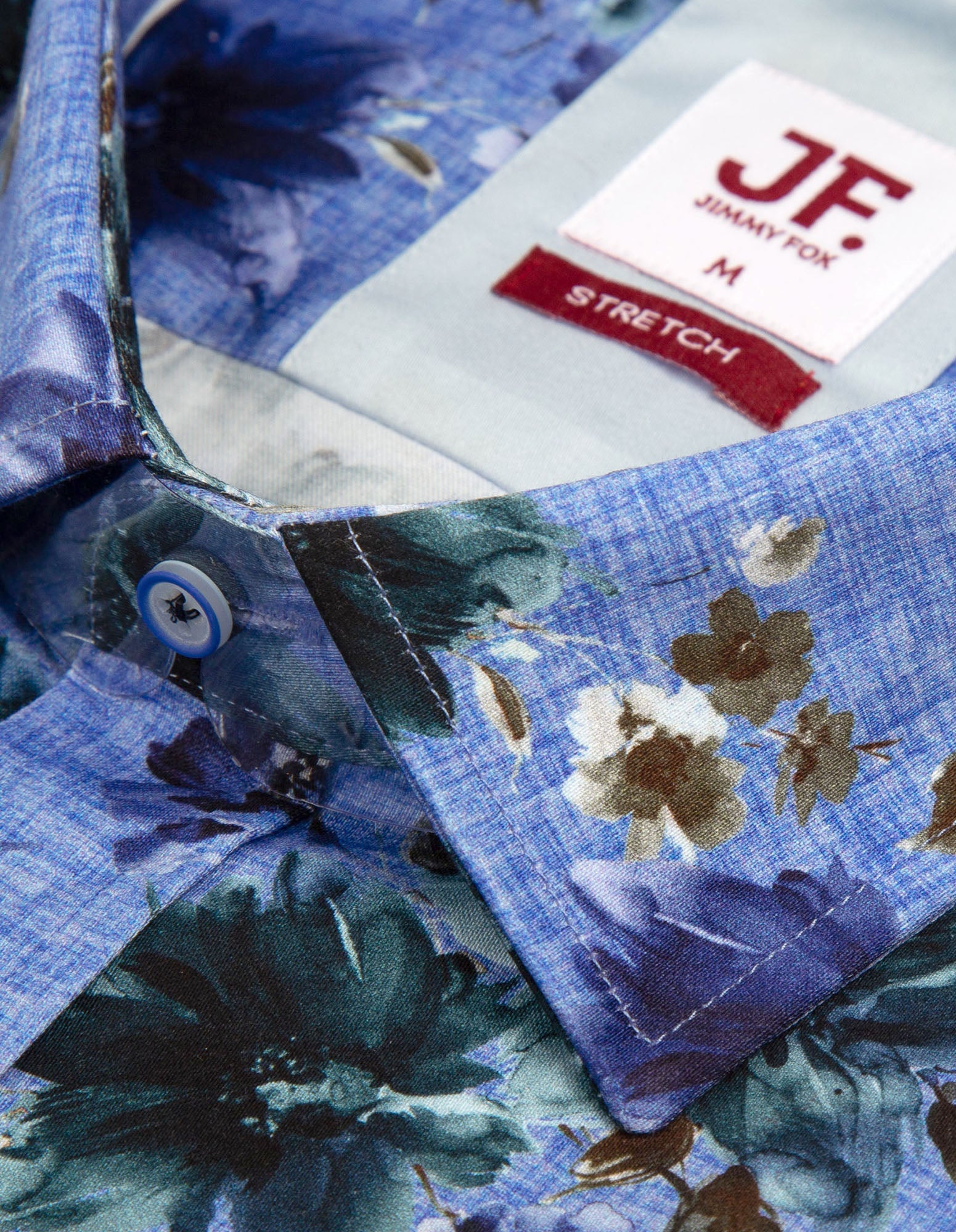 JF 'Tropical Night' Print Shirt - Blue