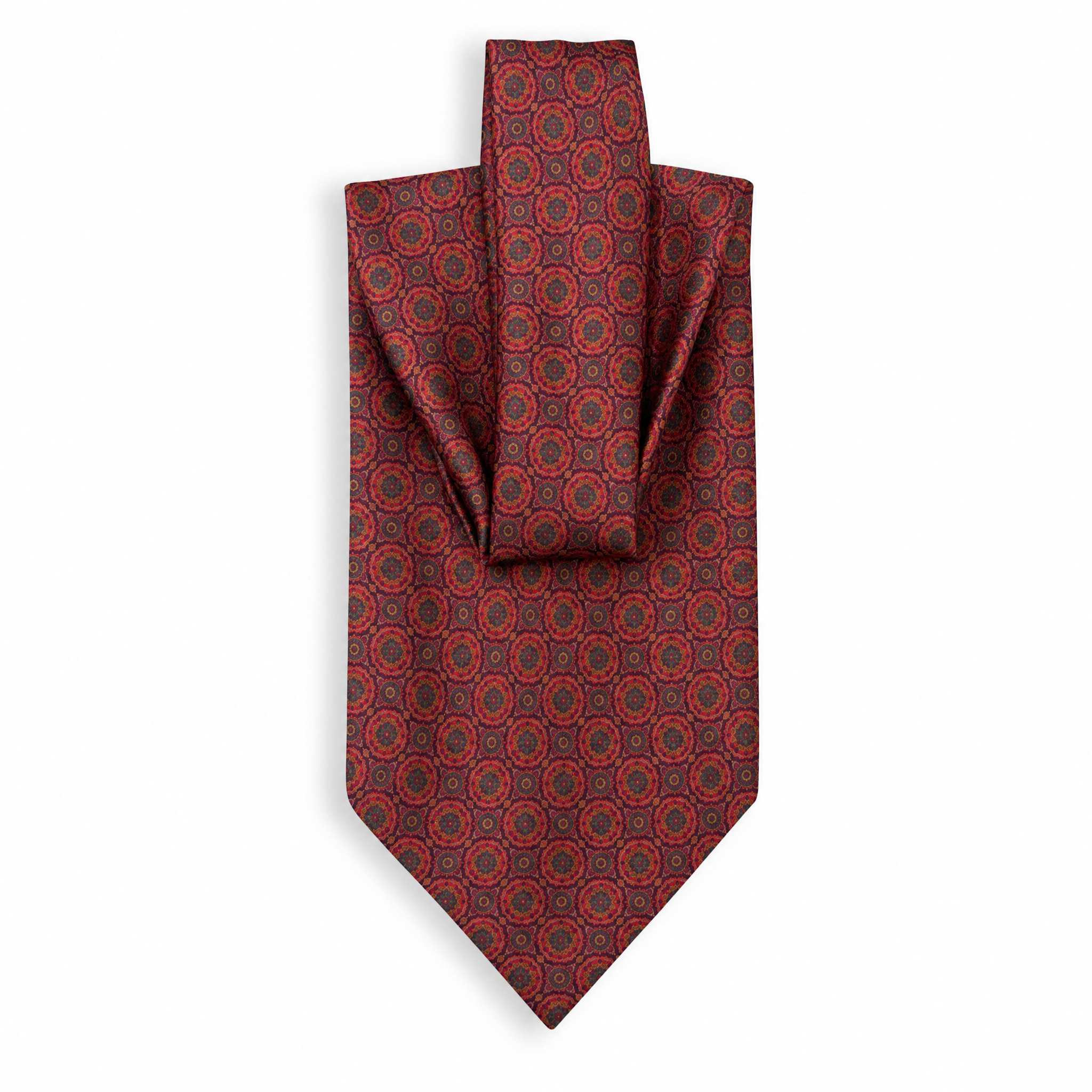 DÉCLIC Valentina Silk Cravat – Burgundy