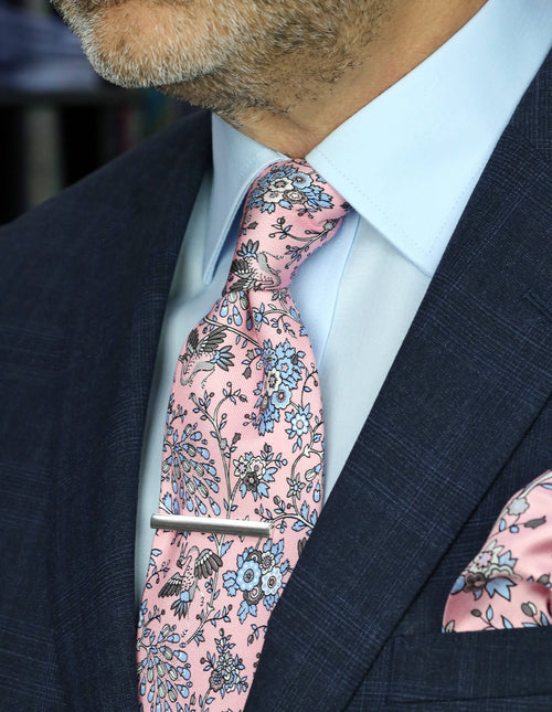 DÉCLIC Waterdale Floral Tie - Pink
