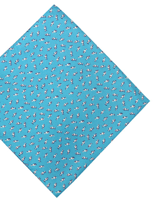 DÉCLIC Small Fish Hanky - Aqua