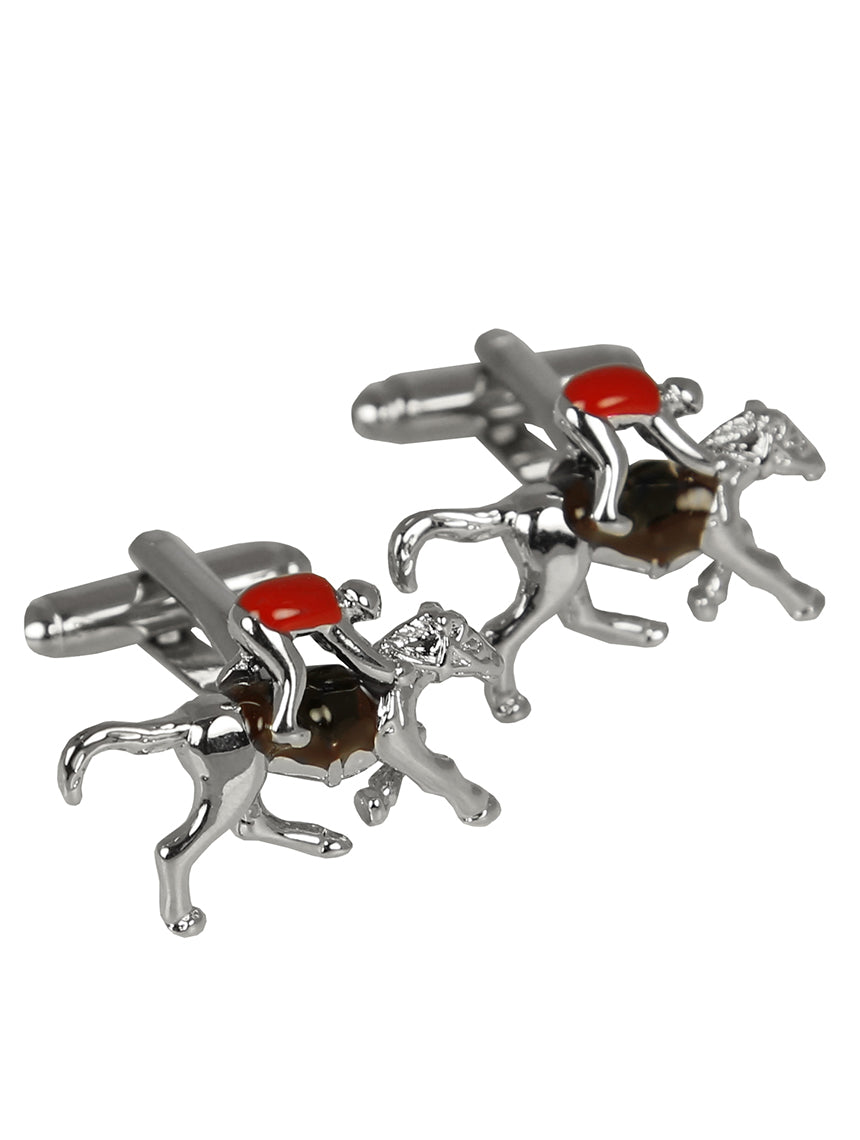 DÉCLIC Horse & Rider Cufflink - Silver