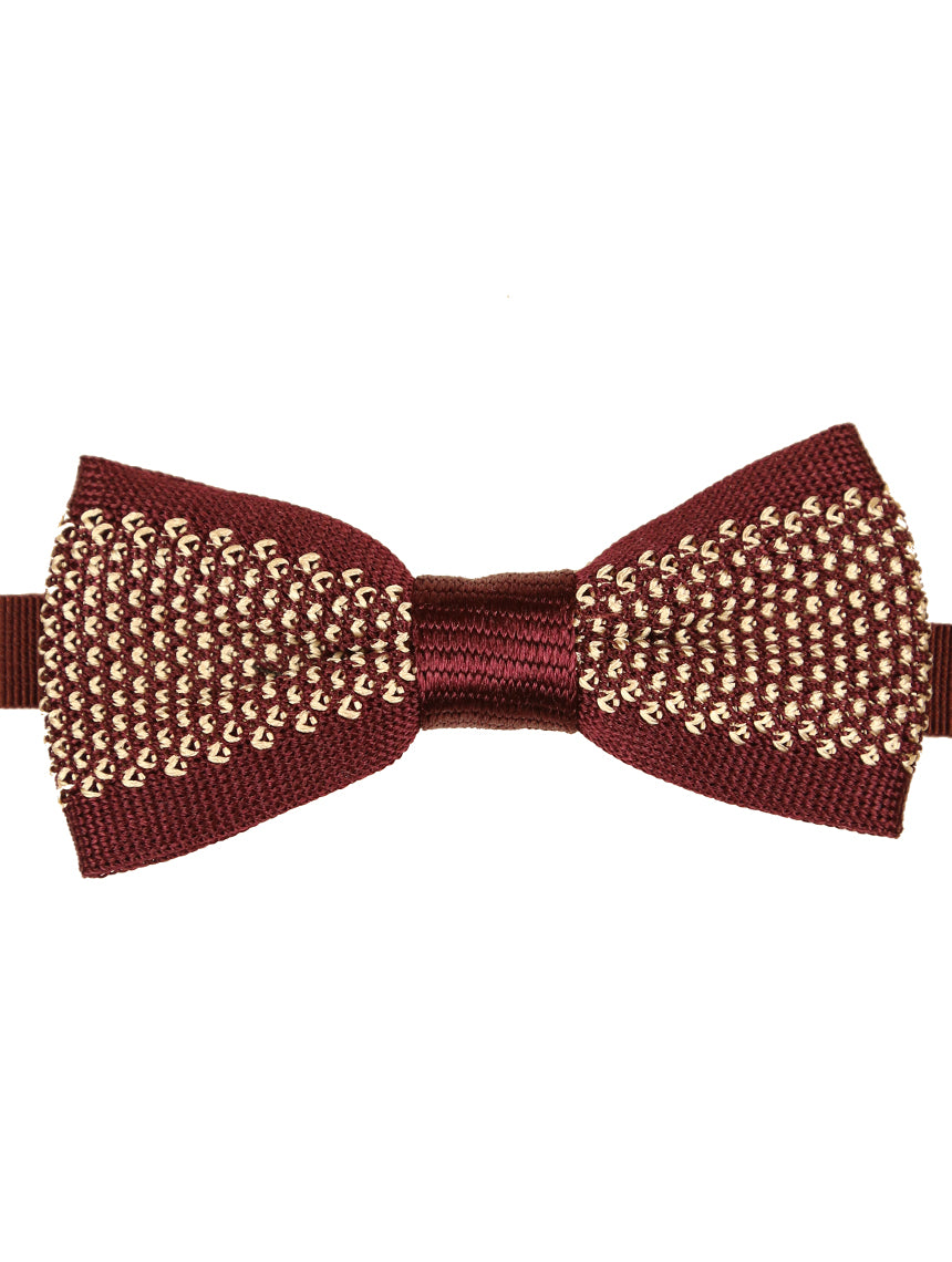 DÉCLIC Briller Knitted Bow Tie - Burgundy