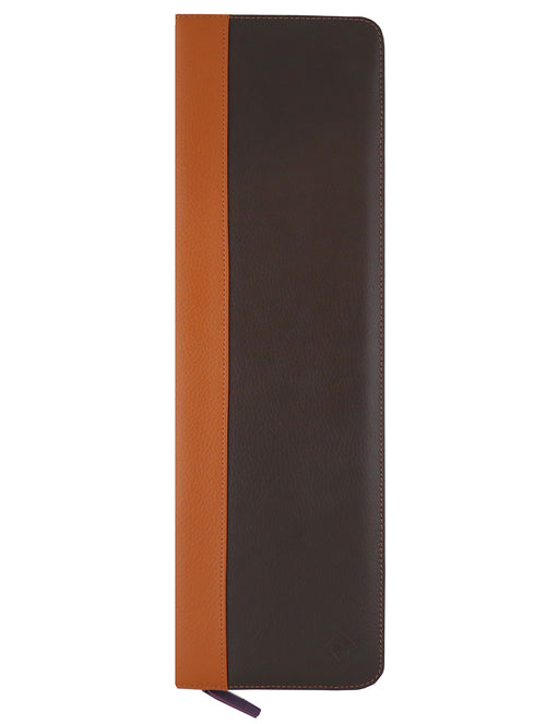 DÉCLIC Leather Tie Folder - Brown