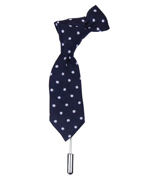 DÉCLIC Spotted Tie Lapel Pin - Navy