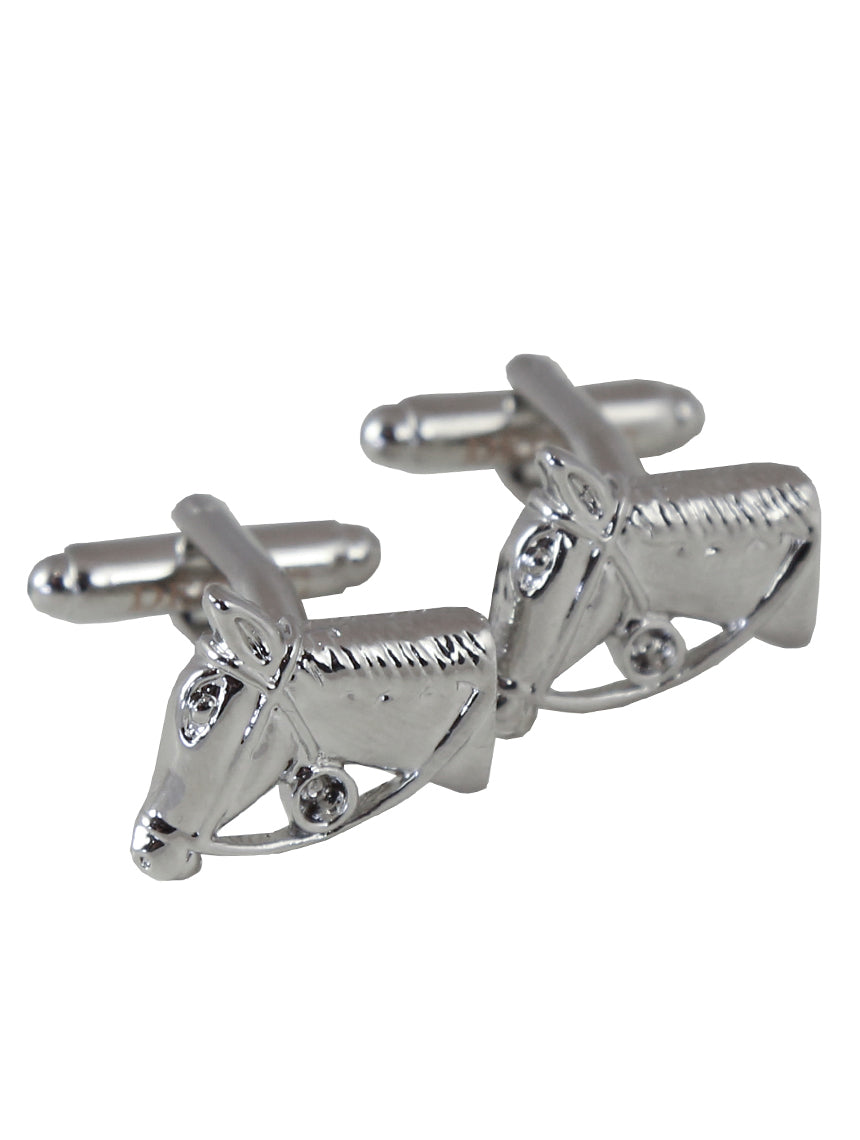 DÉCLIC Horse Head Cufflink - Silver