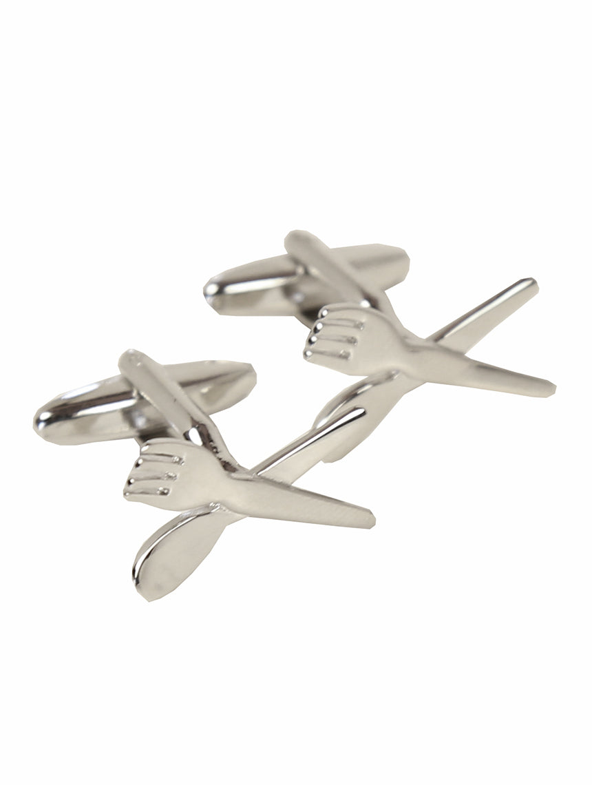 DÉCLIC Fork and Spoon Cufflink - Silver