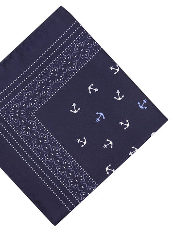 DÉCLIC Kontur Floral Pocket Square - Black