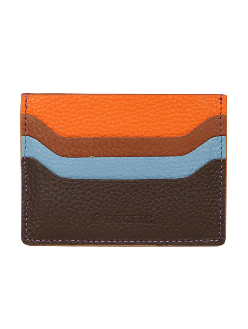 DÉCLIC Racer Stripe Credit Card Wallet - Chocolate