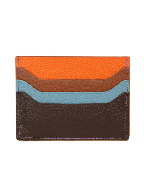 DÉCLIC Racer Stripe Credit Card Wallet - Chocolate