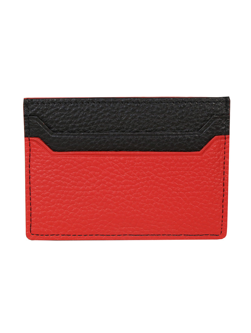 DÉCLIC Block Reverse Credit Card Wallet - Black-Red
