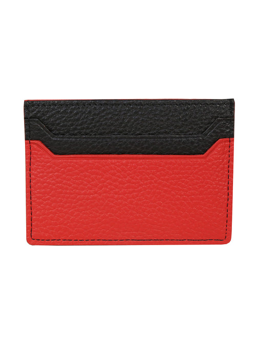 DÉCLIC Block Reverse Credit Card Wallet - Black-Red