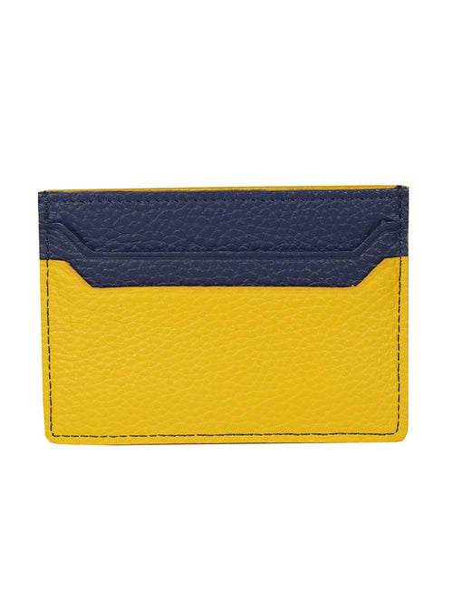 DÉCLIC Block Reverse Credit Card Wallet - Blue-Yellow