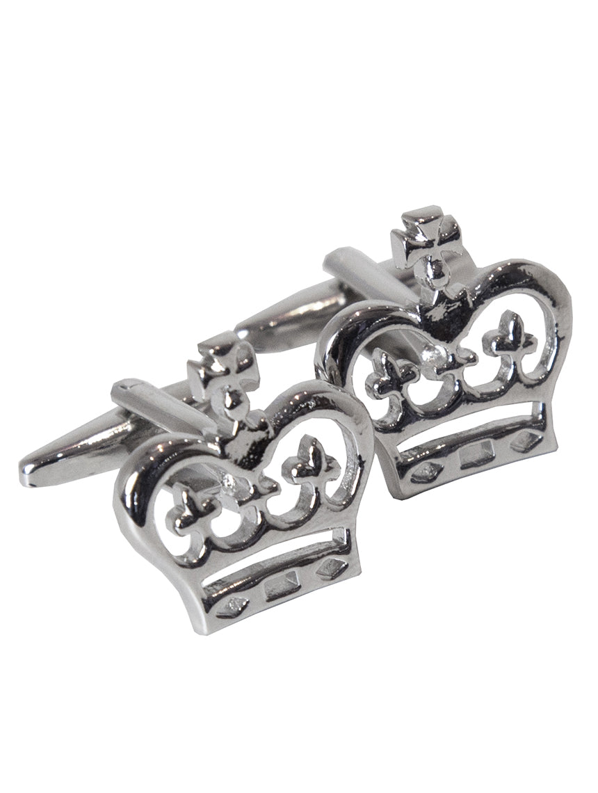 DÉCLIC Crown Cufflink - Silver