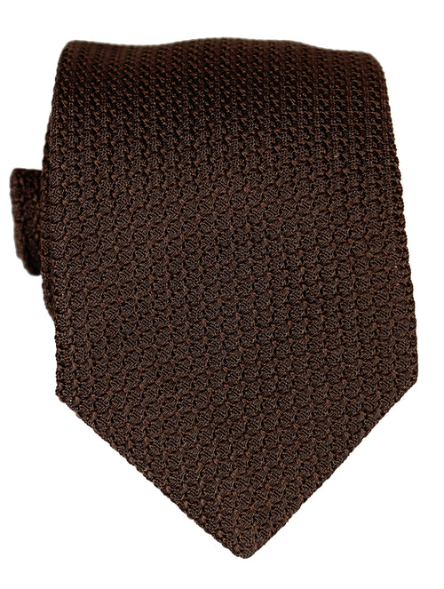 DÉCLIC Grenadine Weave Tie - Brown