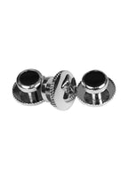DÉCLIC Onyx (6) Screw Shirt Studs - Silver