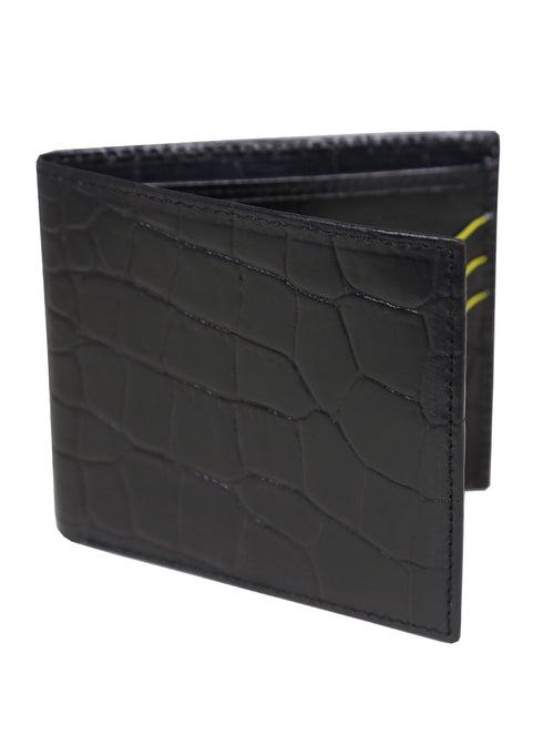 DÉCLIC Portofino Bi-Fold Wallet - Black-Yellow